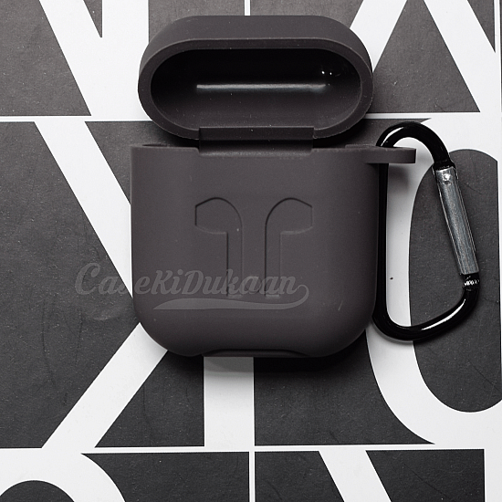 Soft Silicon Protective Carrying Case / Cover For Apple Airpods Headsets - Coffee Gray Soft Silicon Protective Carrying Case / Cover For Apple Airpods Headsets - Coffee Gray