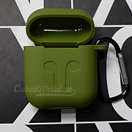 Soft Silicon Protective Carrying Case / Cover For Apple Airpods 3 Headsets -  Stud Green 