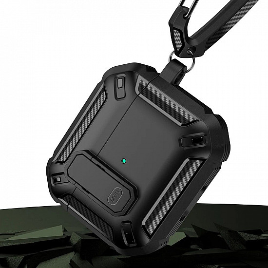 Rugged Armor Shockproof Case For AirPods 1/2 - Black