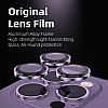 Metal Ring Camera Lens Screen Protector Tempered Glass for iPhone Deep Purple - Set of 2/3