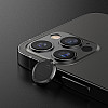 Metal Ring Camera Lens Screen Protector Tempered Glass for iPhone Black - Set of 2/3