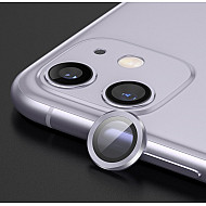 Metal Ring Camera Lens Screen Protector Tempered Glass for iPhone Lavender - Set of 2/3