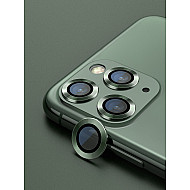 Metal Ring Camera Lens Screen Protector Tempered Glass for iPhone Alpine Green - Set of 2/3