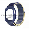 iWatch Silicon Case With Nylon Velcro Strap Compatible With Apple iWatch Series Ultra/8/Se/7/6/5/4/3/2/1 Size 38mm / 40mm / 41mm Dark Blue