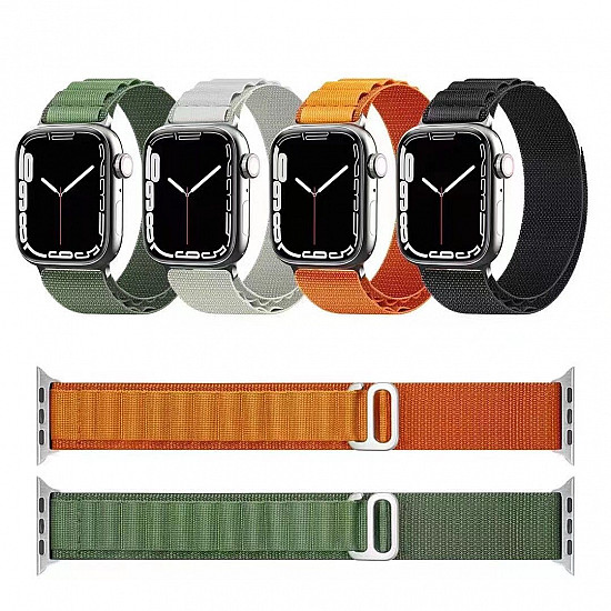 Black Alpine Loop For iWatch For Series Se/8/7/6/5/4/3/2/1 Size: 42mm/44mm/45mm/49mm