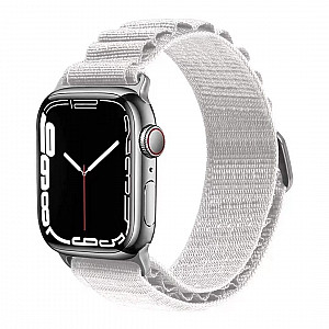 White Alpine Loop For iWatch For Series Se/8/7/6/5/4/3/2/1 Size: 42mm/44mm/45mm/49mm