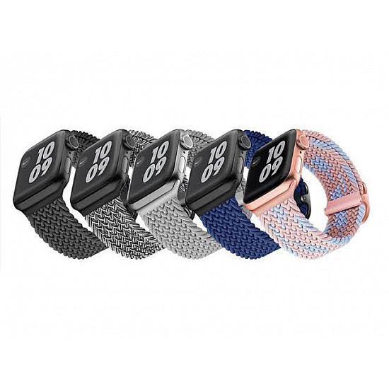 Stretchable braided loop Compatible with Apple watch band Size: 42mm/44mm/45mm/49mm