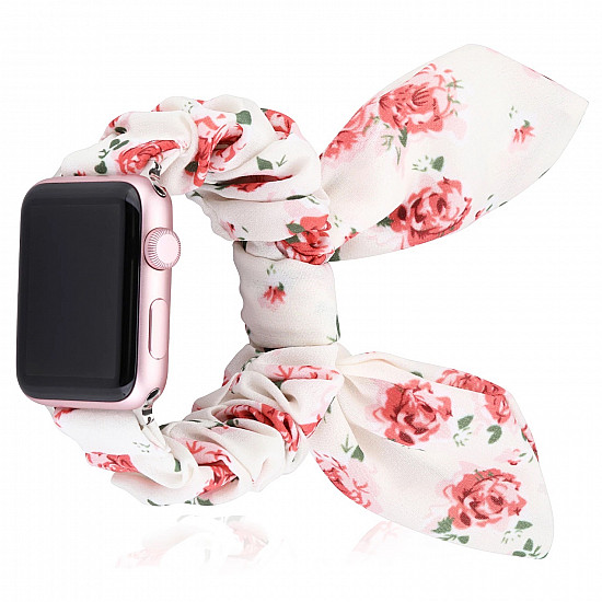 iWatch Strap For Girls Scrunchies Band Compatible With Apple Watch Series SE/7/6/5/4/3/2/1 Size (42/44/45/49mm) Design 134