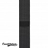 CaseKiDukaan Stainless Steel Milanese Loop Strap with Magnetic Lock Buckle Wrist Band for Apple Watch Series Ultra/8/Se/7/6/5/4/3/2/1 Size 38/40/41mm-  Black