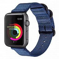 Nylon Strap Blue Color Compatible with iWatch Series Ultra/8/Se/7/6/5/4/3/2/1 Size: 38mm/40mm/41mm