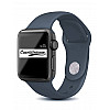 Dark Grey iWatch Silicone Strap Compatible with Watch Series Ultra/8/Se/7/6/5/4/3/2/1 Size: 38mm/40mm/41mm