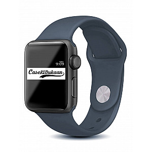 Dark Grey iWatch Silicone Strap Compatible with Watch Series Ultra/8/Se/7/6/5/4/3/2/1 Size: 38mm/40mm/41mm