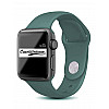 Midnight Green iWatch Silicone Strap Compatible with Watch Series Ultra/8/Se/7/6/5/4/3/2/1 Size: 42mm/44mm/45mm/49mm