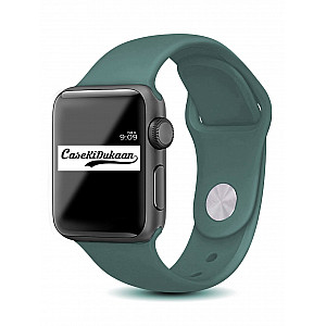 Midnight Green iWatch Silicone Strap Compatible with Watch Series Ultra/8/Se/7/6/5/4/3/2/1 Size: 42mm/44mm/45mm/49mm