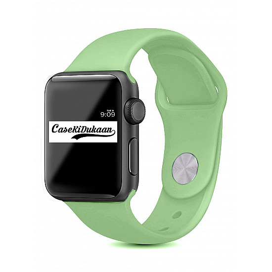 Mint Green iWatch Silicone Strap Compatible with Watch Series Se/7/6/5/4/3/2/1 Size: 38mm/40mm/41mm