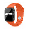 Nova Orange iWatch Silicone Strap Compatible with Watch Series Ultra/Se/8/7/6/5/4/3/2/1 Size: 38mm/40mm/41mm