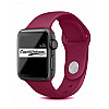 Wine Red iWatch Silicone Strap Compatible with Watch Series Ultra/8/Se/7/6/5/4/3/2/1 Size: 38mm/40mm/41mm