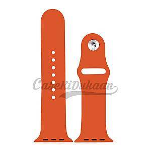 Nova Orange iWatch Silicone Strap Compatible with Watch Series Ultra/Se/8/7/6/5/4/3/2/1 Size: 38mm/40mm/41mm