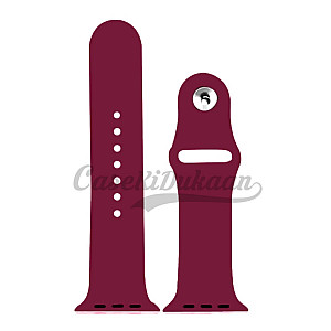 Wine Red iWatch Silicone Strap Compatible with Watch Series Se/7/6/5/4/3/2/1 Size: 42mm/44mm/45mm/49mm