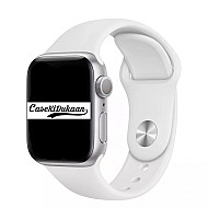 Pure White iWatch Silicone Strap Compatible with Watch Series Ultra/8/Se/7/6/5/4/3/2/1 Size: 42mm/44mm/45mm/49mm