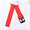 Red Black iWatch Silicone Strap With Metal Lock Compatible with Series Se/7/6/5/4/3/2/1 Size 42mm/ 44mm / 45mm