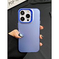 Frosted Solid Colour Shockproof Case for iPhone 14 Pro Max - Blue