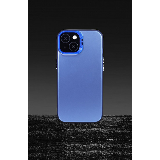 Frosted Solid Colour Shockproof Case for iPhone 14 Pro Max - Blue