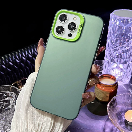 Frosted Solid Colour Shockproof Case for iPhone 13 - Green