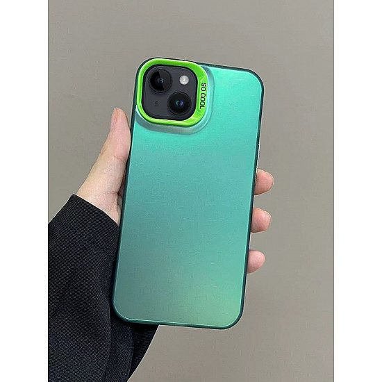 Frosted Solid Colour Shockproof Case for iPhone 14 Pro - Green