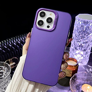 Frosted Solid Colour Shockproof Case for iPhone 14 Pro - Purple