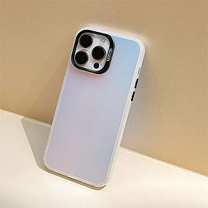 Frosted Solid Colour Shockproof Case for iPhone 15 Pro Max - White 