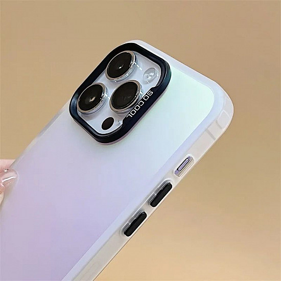 Frosted Solid Colour Shockproof Case for iPhone 15 - White 