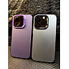 Frosted Solid Colour Shockproof Case for iPhone 15 - Grey