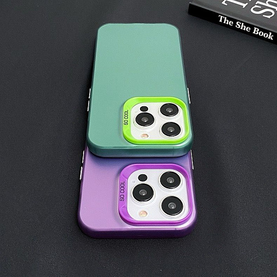 Frosted Solid Colour Shockproof Case for iPhone 15 Plus / 14 Plus - Green
