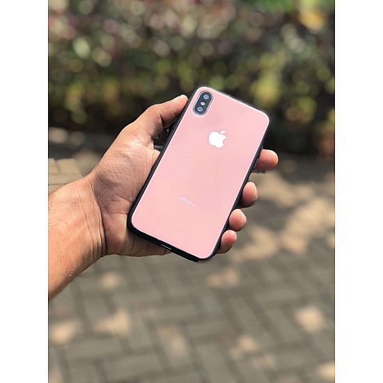 Pink Mirror Look Semi Soft Case For iPhone