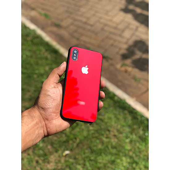 Red Mirror Finish Semi Soft Case For iPhone