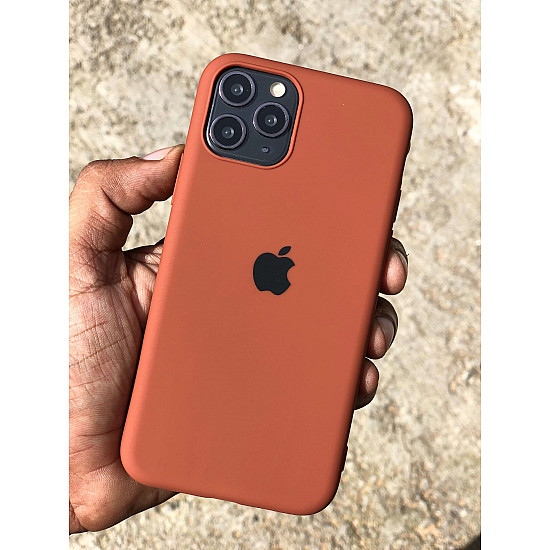 Brown Rubber Soft Case For iPhone 11 Pro Max