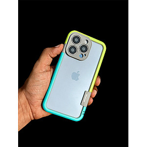 Wolmtt Bumper Shockproof Case For iPhone 15 Pro Max Blue / Green