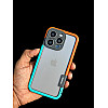 Wolmtt Bumper Shockproof Case For iPhone 14 Pro Max Orange / Blue