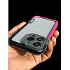 Wolmtt Bumper Shockproof Case For iPhone 15 Pro Pink / Black