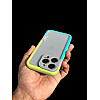 Wolmtt Bumper Shockproof Case For iPhone 15 Pro Blue / Green