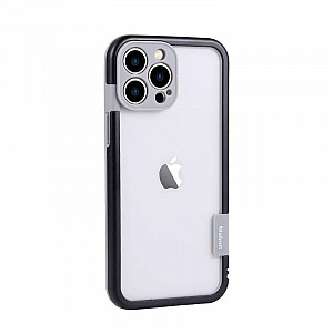 Wolmtt Bumper Shockproof Case For iPhone 15 Pro Max Black / Grey