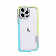 Wolmtt Bumper Shockproof Case For iPhone 15 Pro Blue / Green