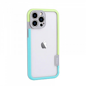 Wolmtt Bumper Shockproof Case For iPhone 13 Blue / Green