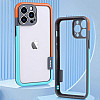 Wolmtt Bumper Shockproof Case For iPhone 14 Orange / Blue