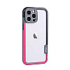 Wolmtt Bumper Shockproof Case For iPhone 15 Pink / Black