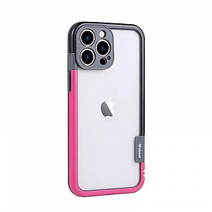 Wolmtt Bumper Shockproof Case For iPhone 15 Pro Max Pink / Black