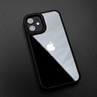 Camera Protection Shockproof Transparent Black Bumper case For iPhone