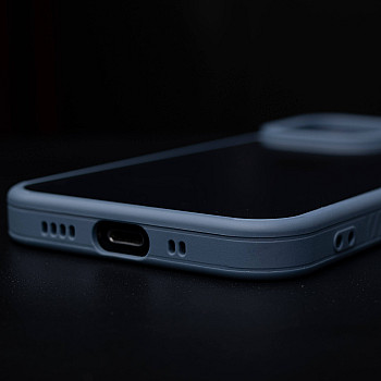 Camera Protection Shockproof Transparent Blue Bumper case For iPhone 12 / 12 Pro