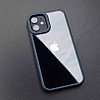 Camera Protection Shockproof Transparent Blue Bumper case For iPhone 12 / 12 Pro